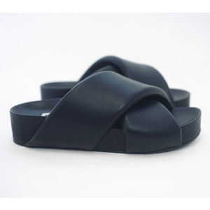 Jil Sander Black Oversized Wrapped Sandals Women's 36